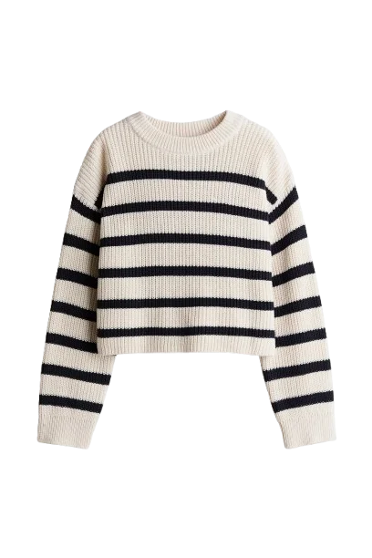Ivory Ribbed Sweater